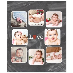 50x60 Plush Fleece Blanket with Modern Love design