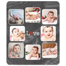 50x60 Sherpa Fleece Photo Blanket with Modern Love design