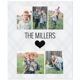 50x60 Plush Fleece Blanket with Bold Heart design