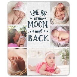 50x60 Sherpa Fleece Photo Blanket with Celestial Love design