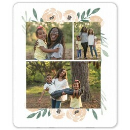 50x60 Sherpa Fleece Photo Blanket with Delightful Florals design