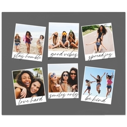 50x60 Plush Fleece Blanket with Snapshot Collage Frames design