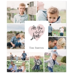 50x60 Plush Fleece Blanket with All You Need Is Love design