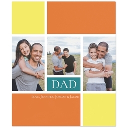 50x60 Plush Fleece Blanket with Dad Orange Border design