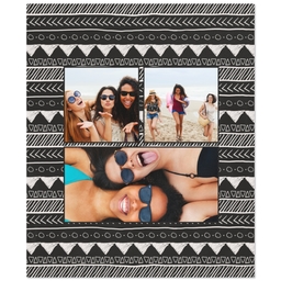 50x60 Plush Fleece Blanket with Aztec Neutral design