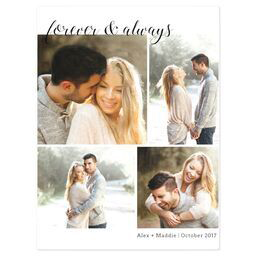 30x40 Mink Fleece Photo Blanket with Cursive Forever and Always design