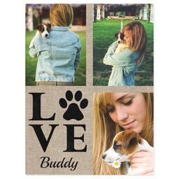 30x40 Mink Fleece Photo Blanket with Natural Pet Love design