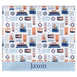 Beach Sheet 78"x70" with Nautical Baby design