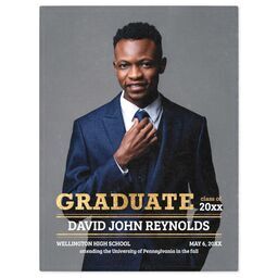 30x40 Mink Fleece Photo Blanket with New Graduate Single design