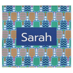 Beach Sheet 78"x70" with Pickleball Paddle Party design