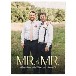 30x40 Mink Fleece Photo Blanket with Golden Love design