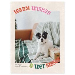 30x40 Mink Fleece Photo Blanket with Merry Bright & Cuddly design