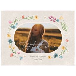 30x40 Mink Fleece Photo Blanket with Pocketful of Posies design