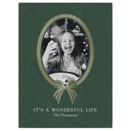 30x40 Mink Fleece Photo Blanket with Present Wonder design