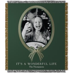 50x60 Photo Woven Throw with Present Wonder design
