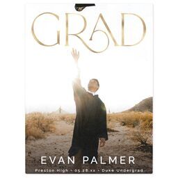 30x40 Mink Fleece Photo Blanket with Shiny Golden Grad design