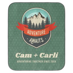 Stadium Blanket 50x60 with Adventure Awaits design