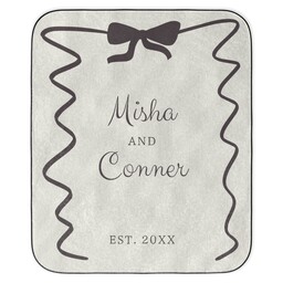 Stadium Blanket 50x60 with Black Bow design