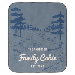 Stadium Blanket 50x60 with Blue Woods design