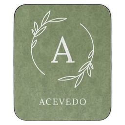 Stadium Blanket 50x60 with Botanical Monogram design