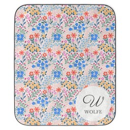 Stadium Blanket 50x60 with Bright Flower Pattern design