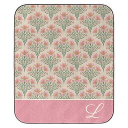 Stadium Blanket 50x60 with Floral Block Print design