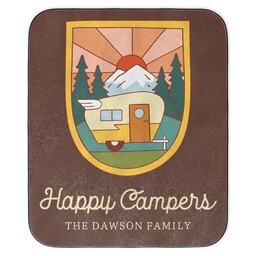 Stadium Blanket 50x60 with Happy Campers design