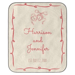 Stadium Blanket 50x60 with Red Doodles design