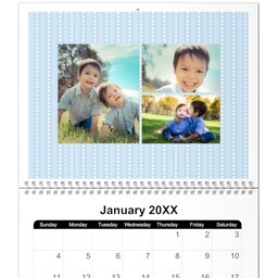 8.5x11, 12 Month Photo Calendar with Baby Boy design