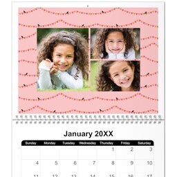 8.5x11, 12 Month Photo Calendar with Fun And Festive design
