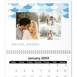 8.5x11, 12 Month Photo Calendar with Hello There design