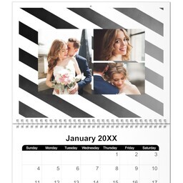 8.5x11, 12 Month Photo Calendar with Metallic Kraft Pop design