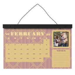 17"x11" Keepsake Wall Calendar with Art Deco Months design
