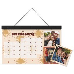17"x11" Keepsake Wall Calendar with Boho Sunrise design