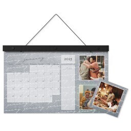 17"x11" Keepsake Wall Calendar with Month in Script design