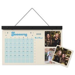 17"x11" Keepsake Wall Calendar with Retro design