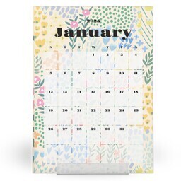 5"x7" Desktop Card Calendar Refill with Garden Stroll design