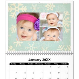 8.5x11, 12 Month Photo Calendar with Pattern design