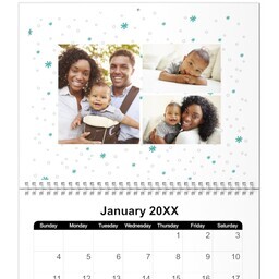 8.5x11, 12 Month Photo Calendar with Seasonal Cheer design