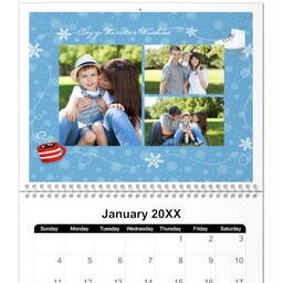 8.5x11, 12 Month Photo Calendar with Seasonal Expressions design