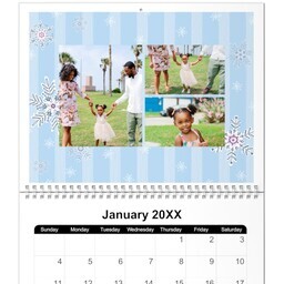 8.5x11, 12 Month Photo Calendar with Seasonal Family design