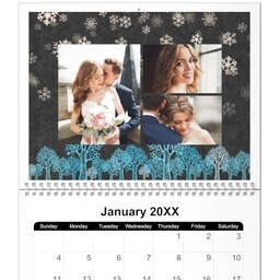 8.5x11, 12 Month Photo Calendar with Seasonal Garden design