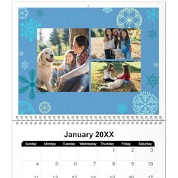 8.5x11, 12 Month Photo Calendar with Seasonal Modern design