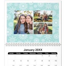 8.5x11, 12 Month Photo Calendar with Seasonal Patterns design