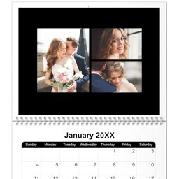 8.5x11, 12 Month Photo Calendar with Simply Elegant design
