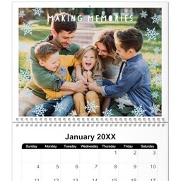 8.5x11, 12 Month Photo Calendar with Festive Traditions design