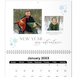 8.5x11, 12 Month Photo Calendar with A Year of Memories design