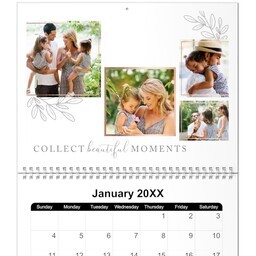 8.5x11, 12 Month Photo Calendar with Delightful Days design