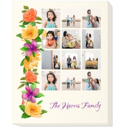 11x14 Photo Canvas with Flower Garland design