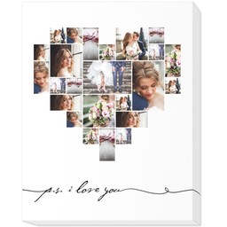 11x14 Photo Canvas with P.S. I Love You design